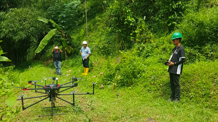 Terra Drone Indonesia aerial LiDAR survey for construction projects