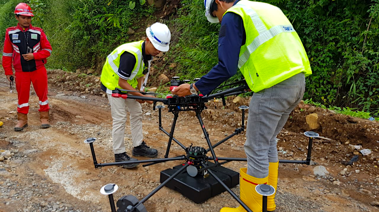 Terra Drone Indonesia aerial LiDAR survey for construction projects